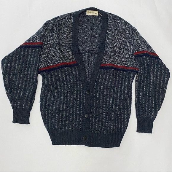 Vintage Micheal Gerald Knit Cardigan Mens Sweater M - Picture 1 of 9